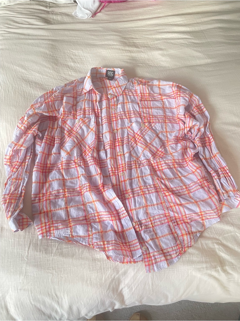 BDG Urban Outfitters Plaid Button-Up Shirt - Size S - Picture 3 of 6